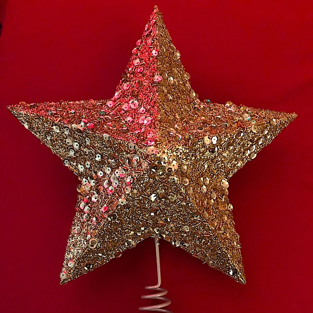 Gold Sequins Tree Topper